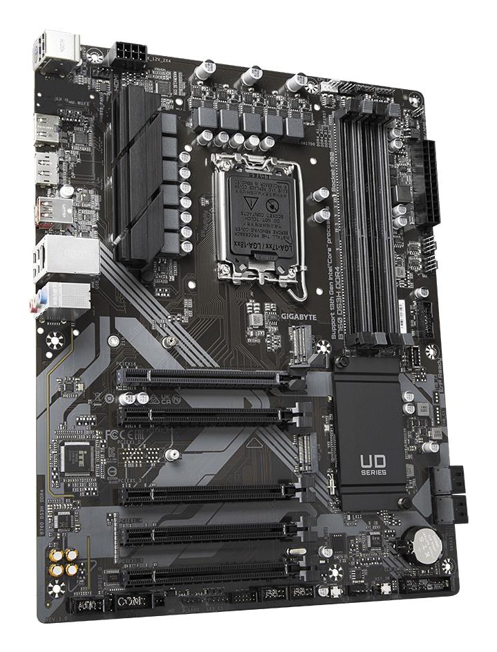 Mainboard GIGABYTE Intel B760 Express LGA1700 ATX Memory DDR4 Memory slots 4 4xPCI-Express 3.0 1x 1xPCI-Express 4.0 16x 2xM.2 1xHDMI 1xDisplayPort 4xUSB 2.0 1xUSB 3.2 1xUSB-C 1xPS/2 1xRJ45 3xAudio port B760DS3HDDR4 - Image 4