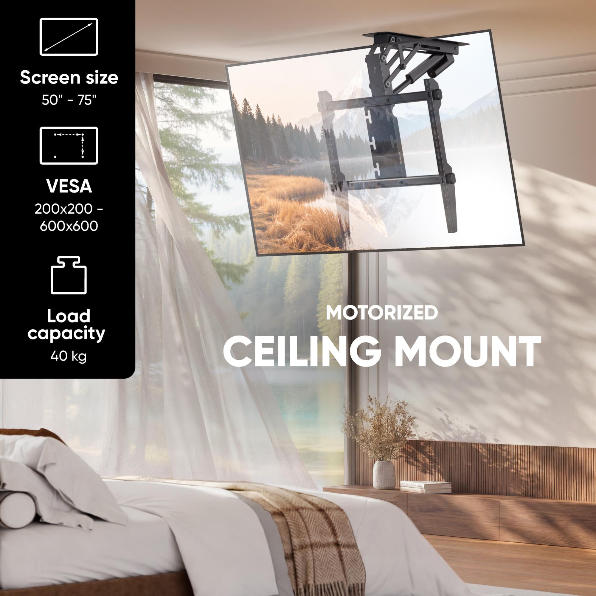 TV SET ACC CEILING MOUNT/50-75" BLACK N3LE-B ONKRON - Image 3