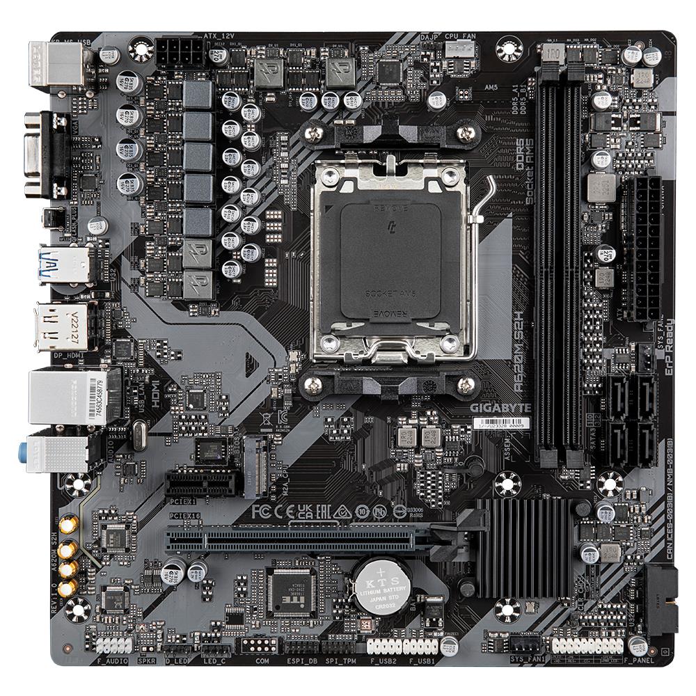 Mainboard GIGABYTE AMD A620 Socket AM5 micro ATX RAM DDR5-SDRAM 2xSlots 1xPCI Express x1 slots 1xPCI Express x16 slots 1xNumber of M.2 (M) slots A620MS2H2.2 - Image 2