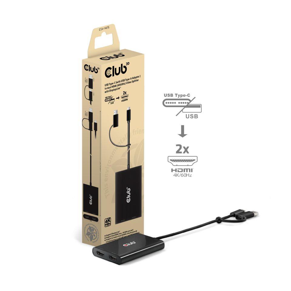 I/O ADAPTER USB-C TO HDMI/DUAL CSV-1475 CLUB3D - Image 3