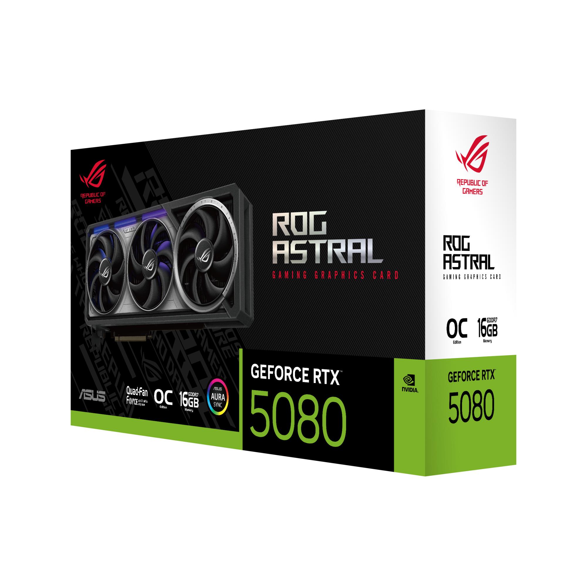 Graphics Card ASUS NVIDIA GeForce RTX 5080 16 GB GDDR7 256 bit PCIE 5.0 16x Triple slot Fansink 2xHDMI 3xDisplayPort ASTRAL-RTX5080-O16G-GAM - Image 14