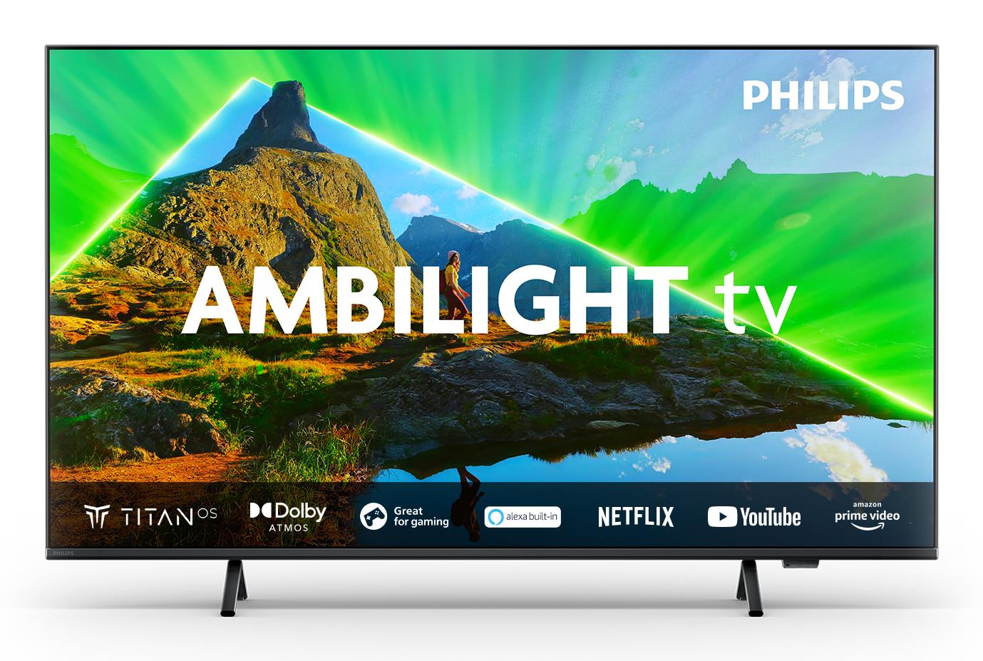 TV Set PHILIPS 55" 4K/Smart 3840x2160 Wireless LAN Bluetooth Titan OS Black 55PUS8319/12