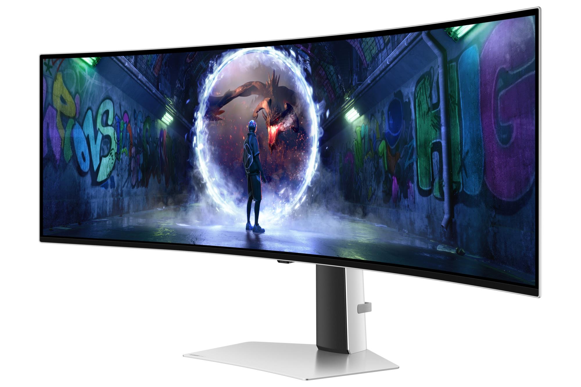 Monitor SAMSUNG Odyssey G9 G93SD 49" Gaming/Curved Panel OLED 5120x1440 32:9 240 Hz 0.03 ms Colour White LS49DG934SUXEN - Image 4
