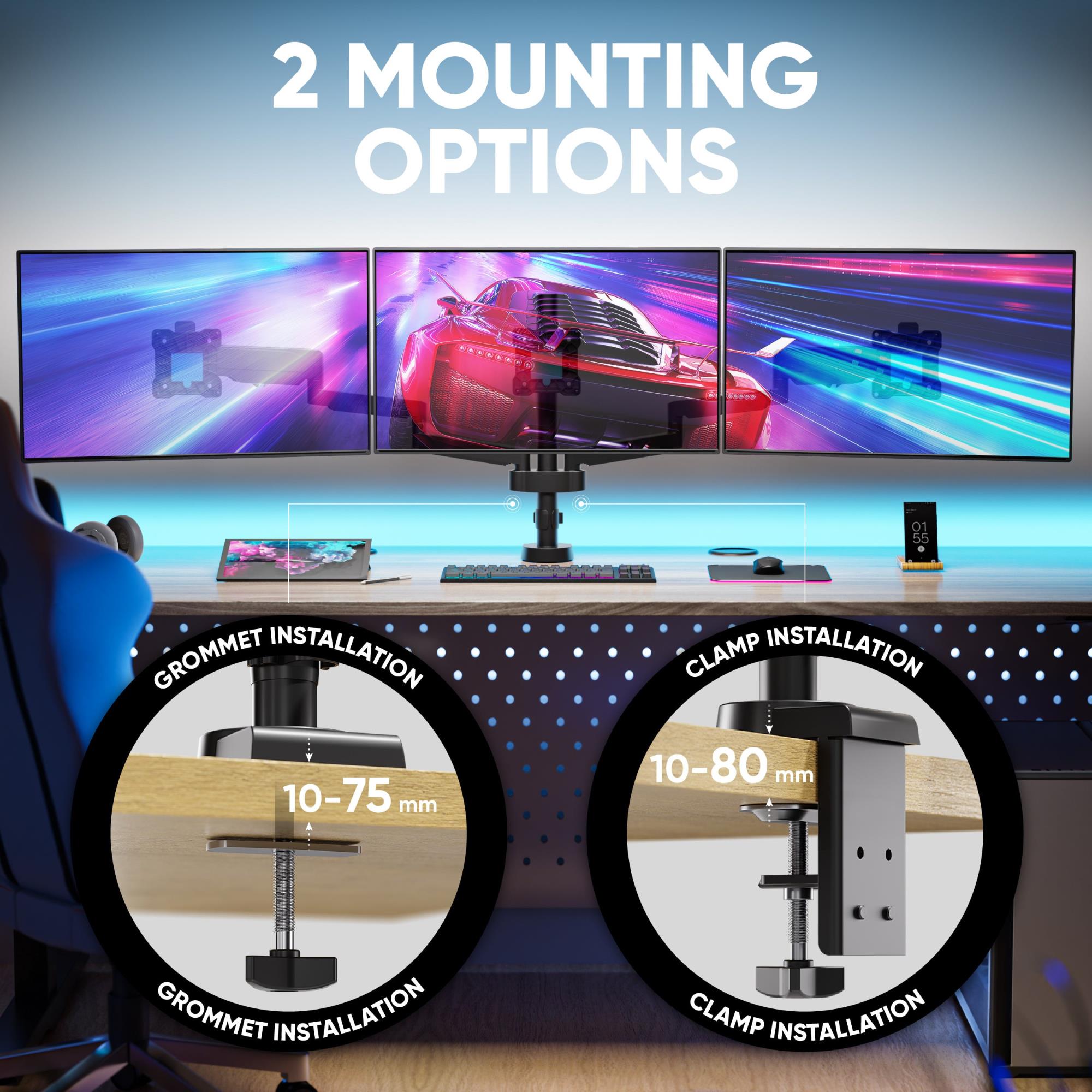 MONITOR ACC DESK MOUNT/13-32" BLACK G280-B ONKRON - Image 9