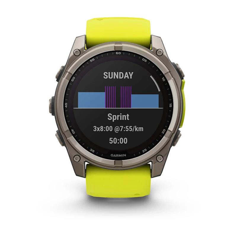 SMARTWATCH FENIX 8 SAPP. SOLAR/YELLOW 010-02907-21 GARMIN - Image 3