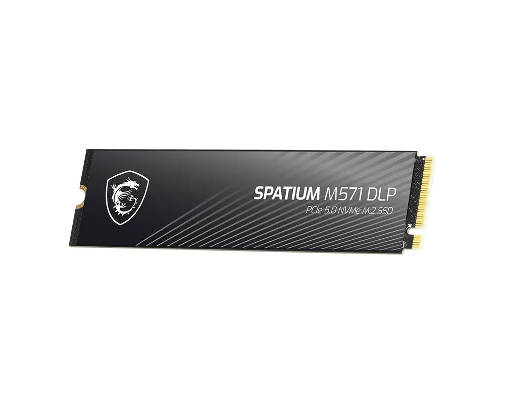 SSD MSI 1400xTBW rating MTBF 1500000 h Read speed 14500 MB/s Write speed 11000 MB/s NVMe Yes PCI Express 5.0 M.2 2000 GB SPATIUM M571 DLP PCIe 5.0 NVMe M.2 S78-440Q1K0-P83 - Image 2