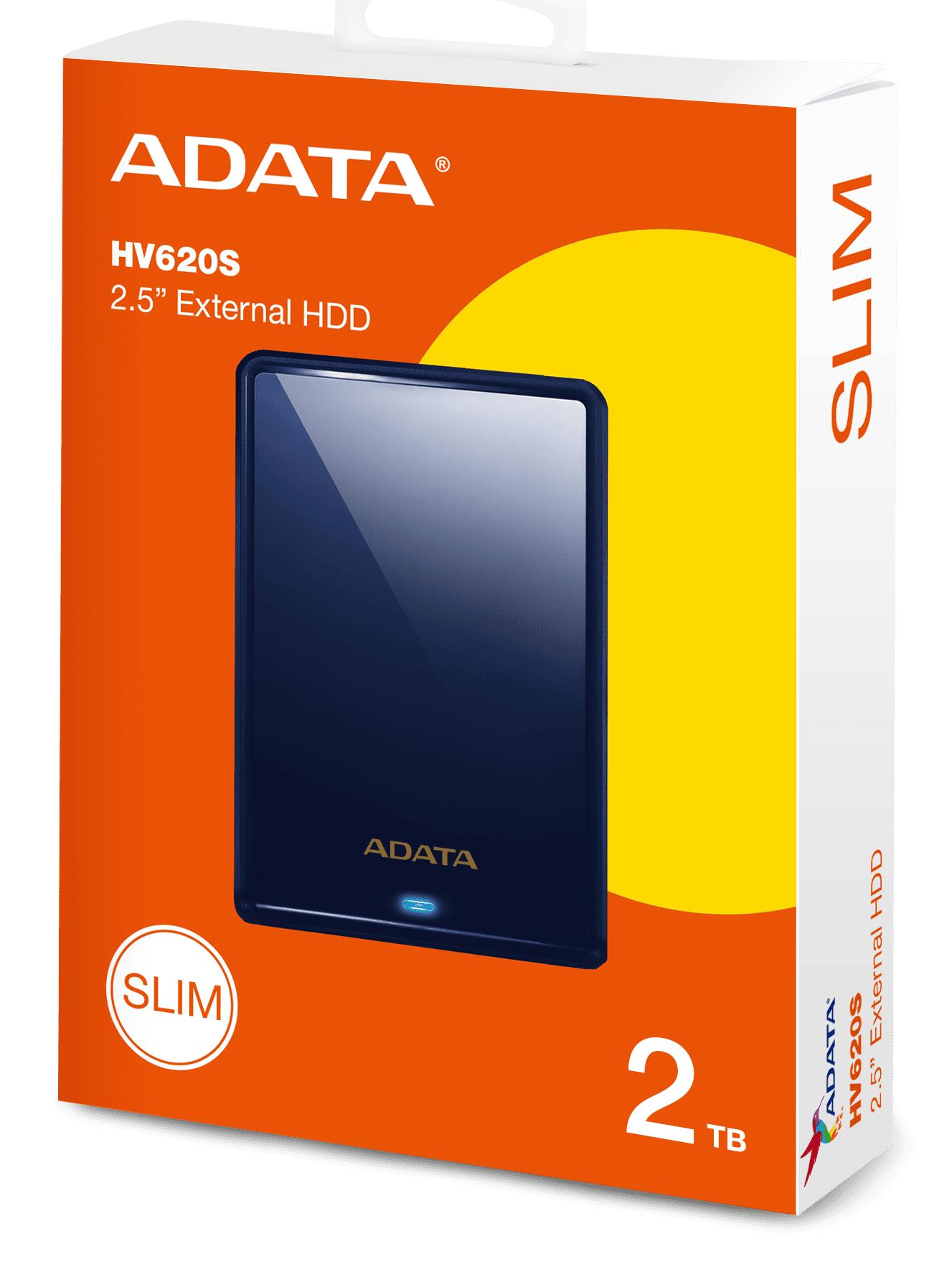 External HDD ADATA HV620S 2TB USB 3.1 Colour Blue AHV620S-2TU31-CBL - Image 5