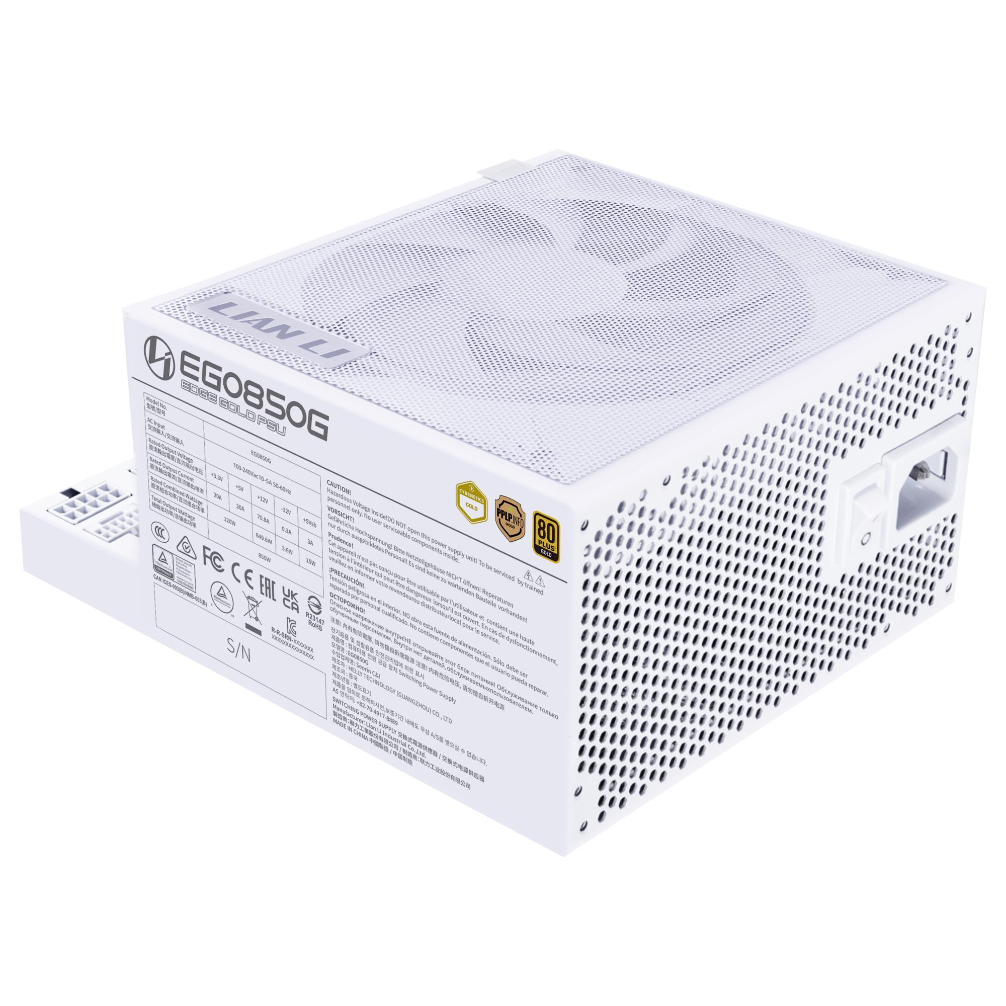 Power Supply LIAN LI EDGE GOLD 850 850 Watts Efficiency 80 PLUS GOLD PFC Active G9P.EG0850G.W000.EU - Image 3