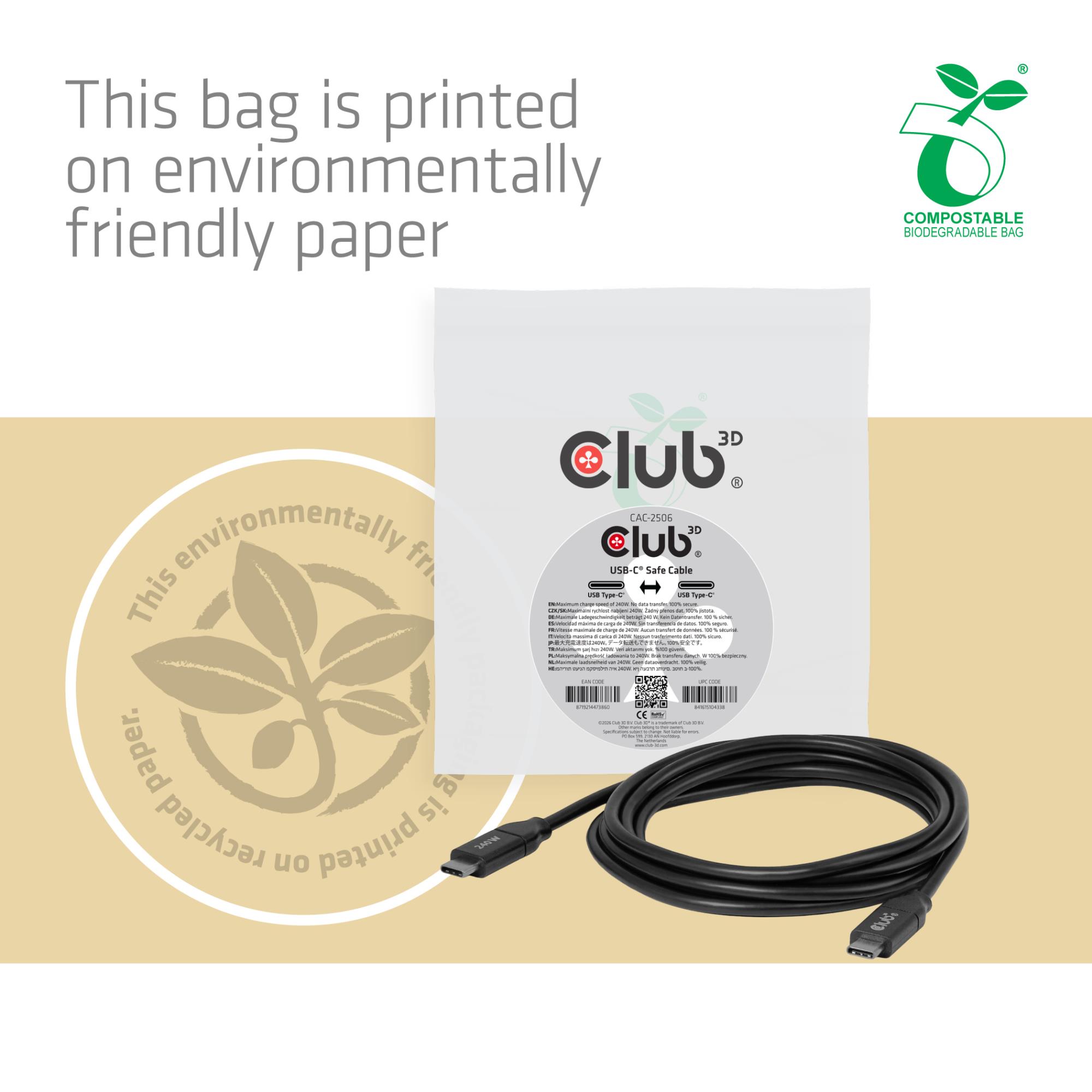 CABLE USB-C 2M/CAC-2506 CLUB3D - Image 7