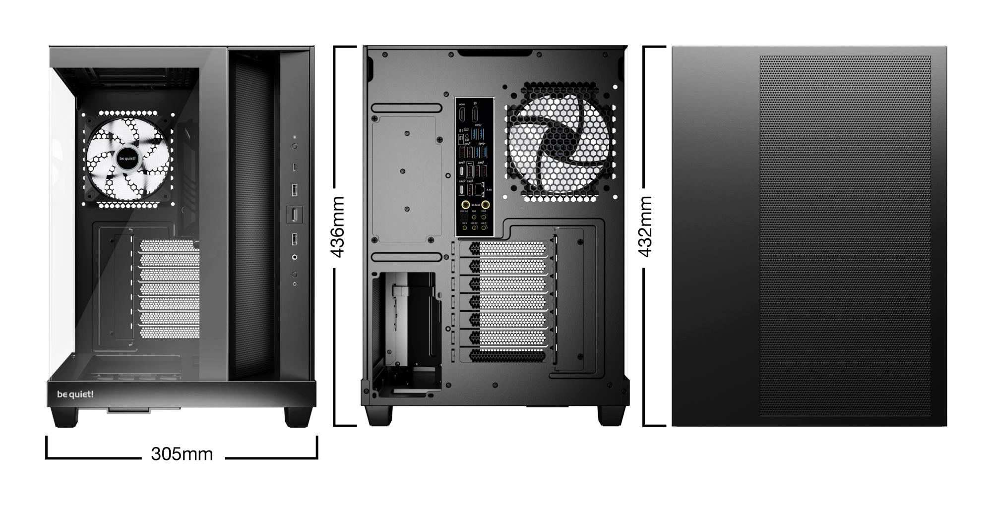 Case BE QUIET ATX/micro ATX/Mini-ITX Black Midi Tower PC BGW85 - Image 2