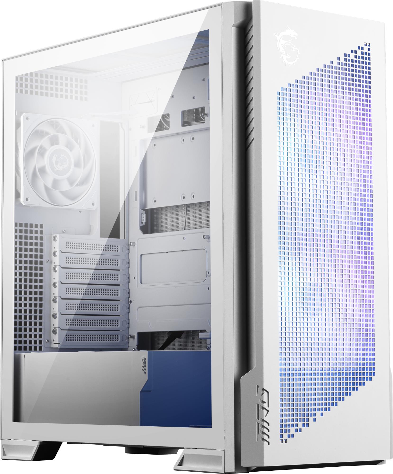 Case MSI ATX/micro ATX/Mini-ITX/EATX White Midi Tower PC VELOX300RAIRFLOWPZWH - Image 7