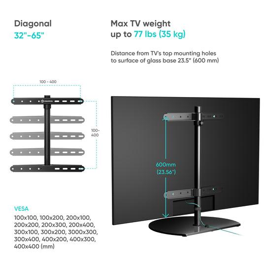 TV SET ACC DESKTOP STAND/32-65" BLACK PT2-B ONKRON - Image 4