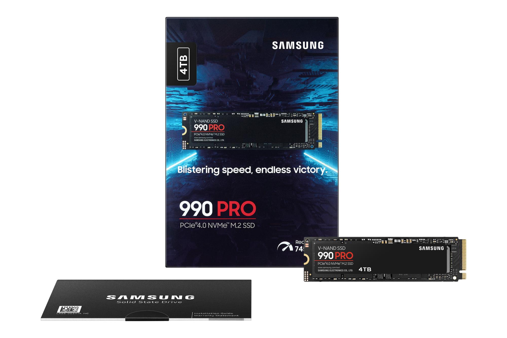 SSD SAMSUNG 990 PRO 4TB M.2 PCIe Gen4 NVMe TLC Write speed 6900 MBytes/sec Read speed 7450 MBytes/sec 2.3mm TBW 2400 TB MTBF 1500000 hours MZ-V9P4T0BW - Image 8