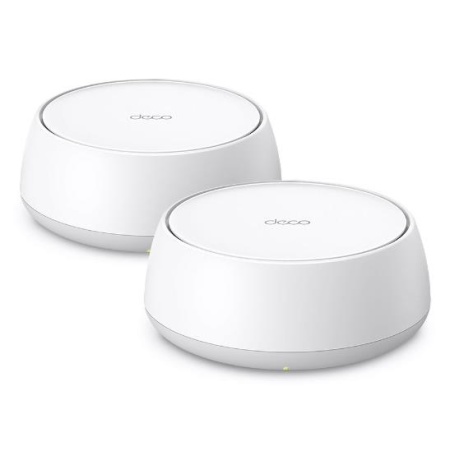 Wireless Router TP-LINK Deco BE22 Product type Mesh system Qtty 2 pc(s) Qtty 2 pc(s) Wi-Fi band Dual-band (2.4 GHz / 5 GHz) Wi-Fi 7 (802.11be) 2xEthernet LAN (RJ-45) ports WLAN speed 3570 Mbit/s White DECOBE22(2-PACK)
