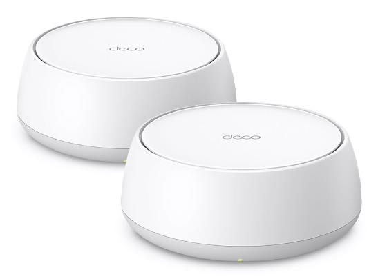 Wireless Router TP-LINK Deco BE22 Product type Mesh system Qtty 2 pc(s) Qtty 2 pc(s) Wi-Fi band Dual-band (2.4 GHz / 5 GHz) Wi-Fi 7 (802.11be) 2xEthernet LAN (RJ-45) ports WLAN speed 3570 Mbit/s White DECOBE22(2-PACK)