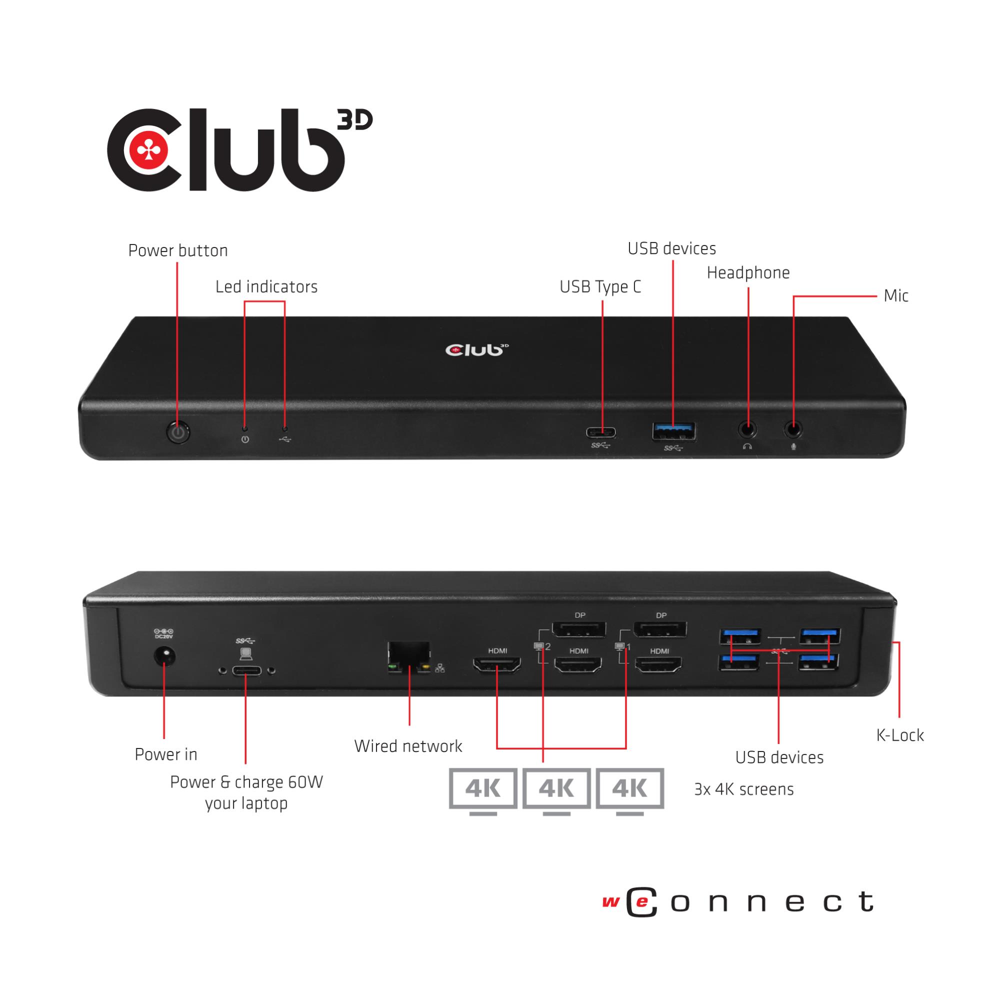NB ACC DOCKING STATION/USB-C 60W CSV-1562 CLUB3D - Image 7