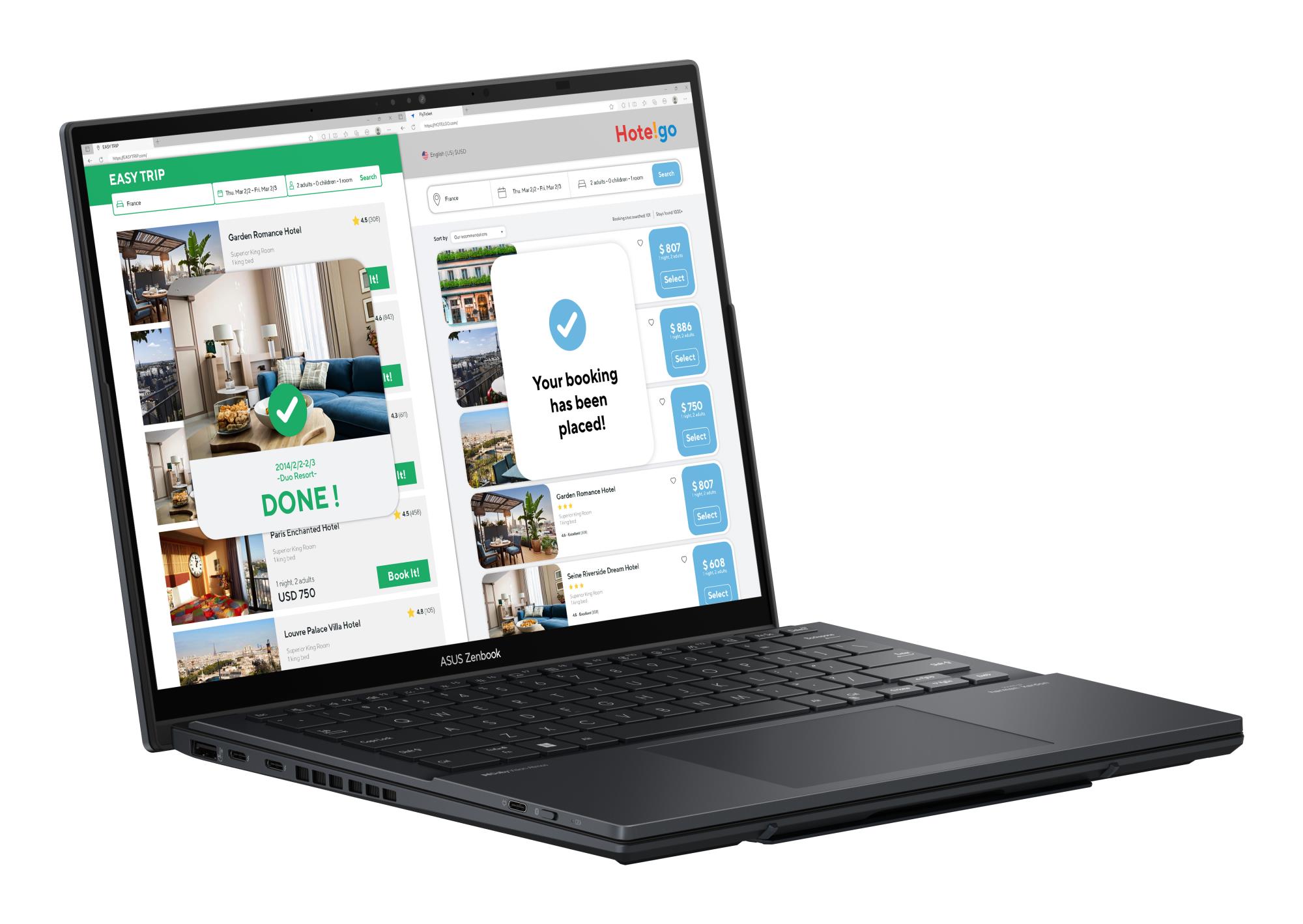 Notebook ASUS ZenBook Series DUO UX8406CA-PZ009W CPU Core Ultra U9-285H 2900 MHz 14" Touchscreen 2880x1800 RAM 32GB LPDDR5x SSD 2TB Intel Arc Graphics Integrated ENG Windows 11 Home Grey 1.65 kg 90NB14X1-M00820 - Image 2