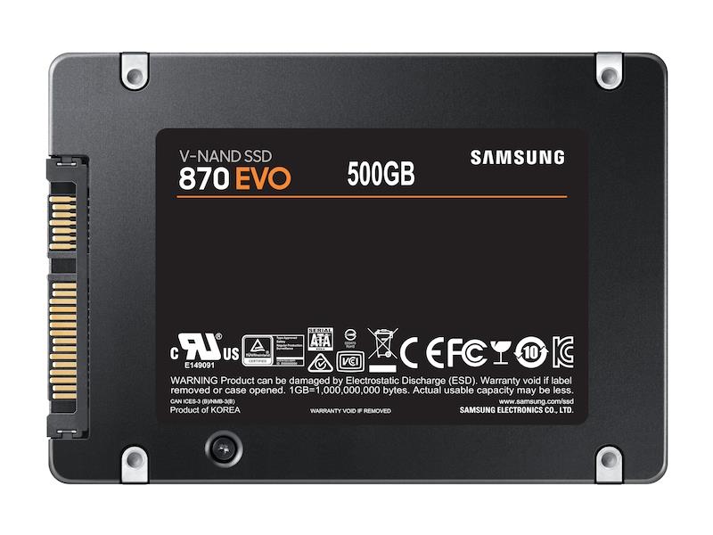 SSD SAMSUNG 870 EVO 500GB SATA SATA 3.0 MLC Write speed 530 MBytes/sec Read speed 560 MBytes/sec 2,5" TBW 300 TB MTBF 1500000 hours MZ-77E500B/EU - Image 5
