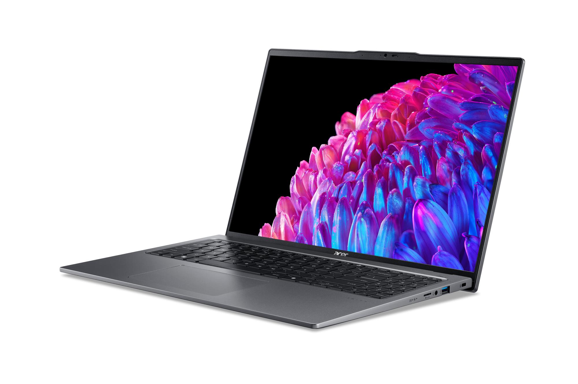 Notebook ACER Swift Go 16 SFG16-72 CPU Core Ultra u7-155H 3800 MHz 16" 3200x2000 RAM 16GB LPDDR5x SSD 1TB Intel ARC Graphics Integrated ENG/RUS Card Reader microSD Windows 11 Home Steel Grey 1.6 kg NX.KWNEL.004 - Image 3