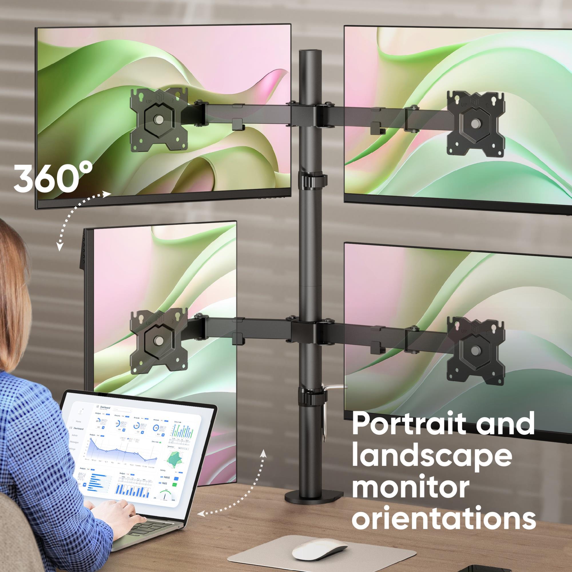 MONITOR ACC DESK MOUNT/13-32" BLACK D421E-B ONKRON - Image 6