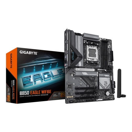 Mainboard GIGABYTE AMD B850 Socket AM5 ATX RAM DDR5-SDRAM 4xSlots Wi-Fi Yes Bluetooth Yes 3xNumber of M.2 (M) slots B850 EAGLE WIFI6E B850EAGLEWIFI6E