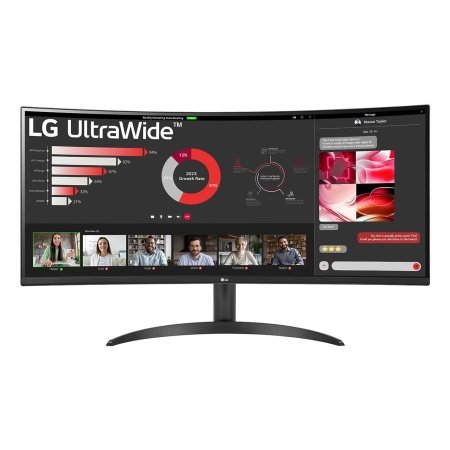 LCD Monitor LG 34" Curved/21 : 9 Panel VA 3440x1440 21:9 100 Hz 5 ms Tilt 34WR50QK-B