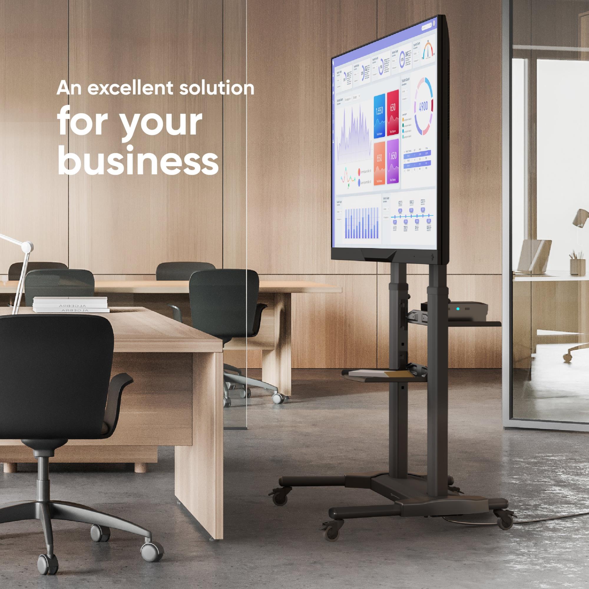 TV SET ACC MOBILE STAND/40-80"/BLACK TS2771-B ONKRON - Image 5