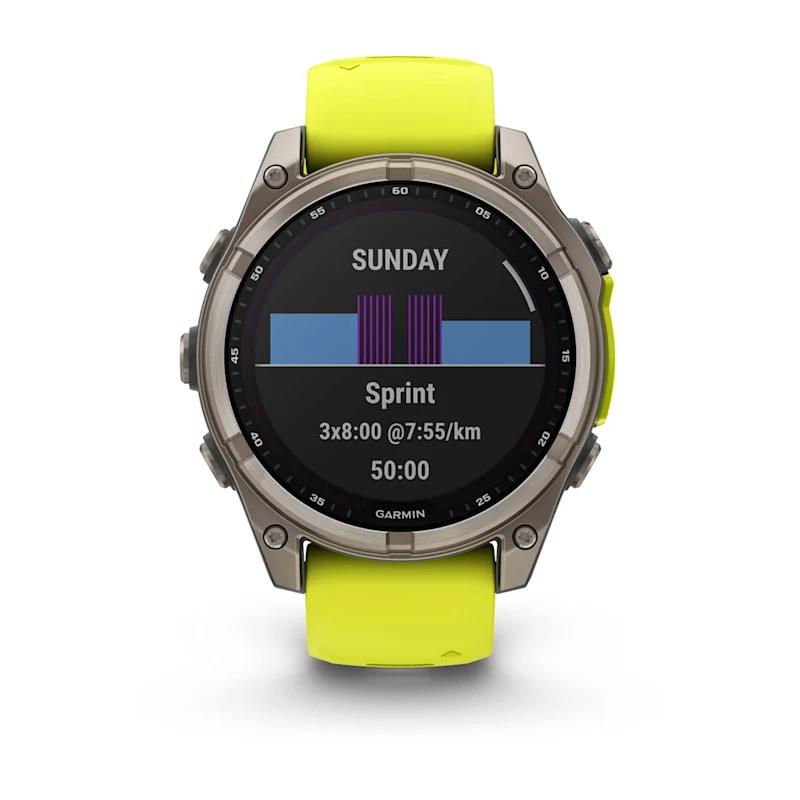 SMARTWATCH FENIX 8 SAPP. SOLAR/YELLOW 010-02906-21 GARMIN - Image 4