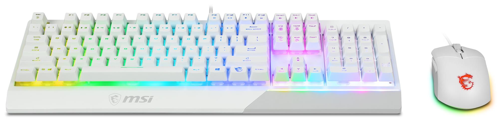 KEYBOARD +MOUSE/VIGOR GK30 COMBO WHITE US MSI - Image 4