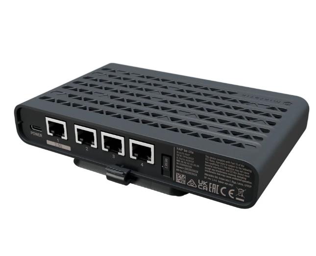Wireless Router MIKROTIK Mikrotic hAP be lite (A42G-HBEP) Wi-Fi 7 (802.11be) Ethernet LAN Yes 4xLAN ports USB port Yes A42G-HBEP - Image 2