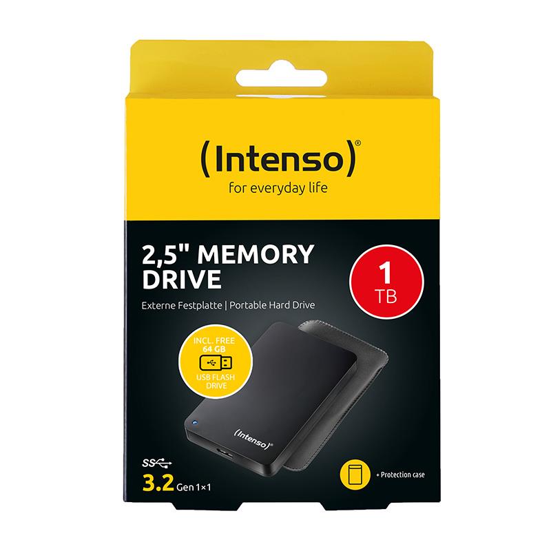 External HDD INTENSO 1TB USB 3.2 Colour Black 6023690 - Image 2