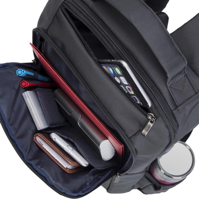 NB BACKPACK CENTRAL 15.6"/8262 BLACK RIVACASE - Image 6