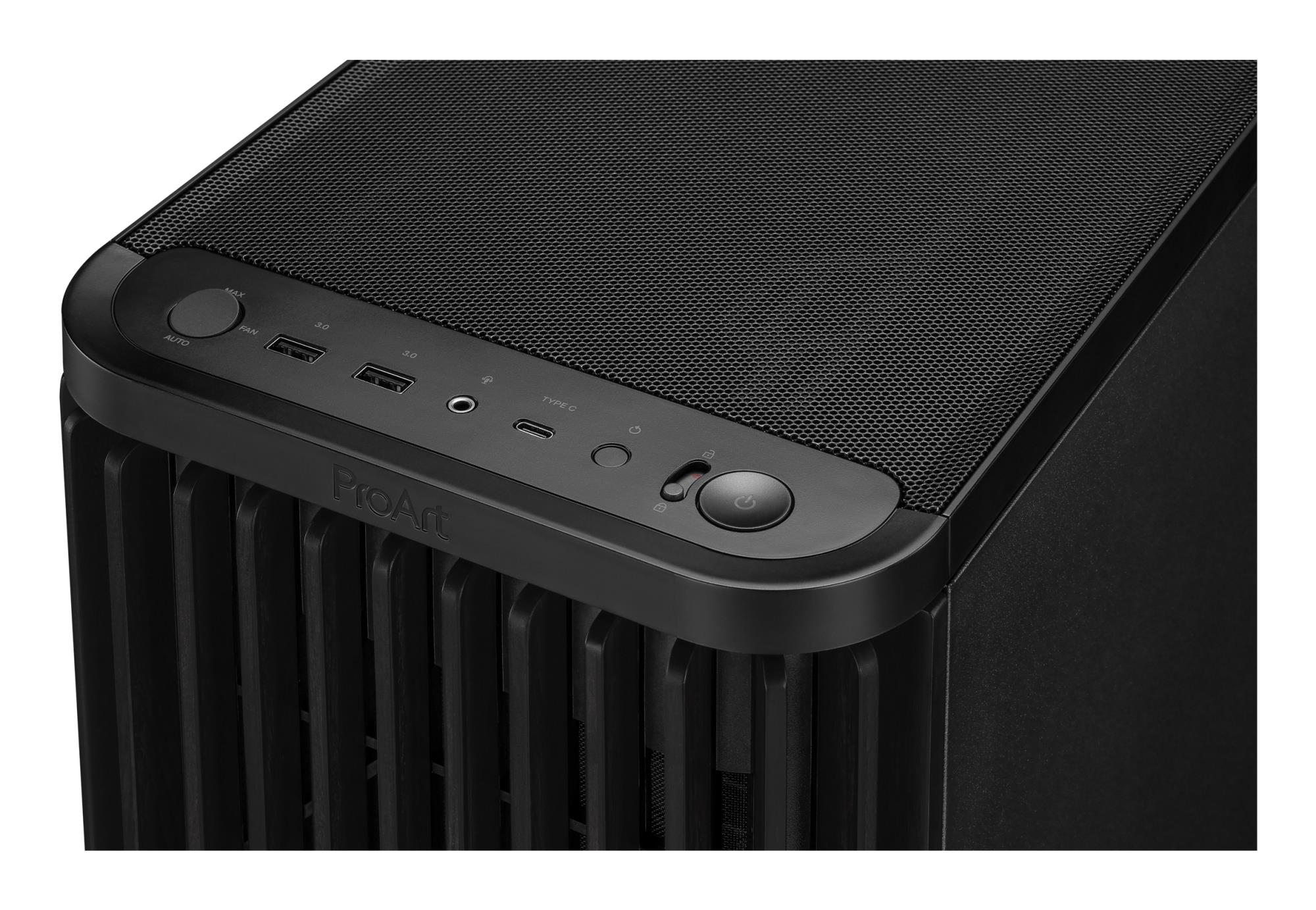 Case ASUS ProArt PA401 Wood Edition - Tempered Glass Panel MidiTower Case product features Transparent panel Not included ATX Colour Black PROARTPA401WOODTGPWM - Image 7