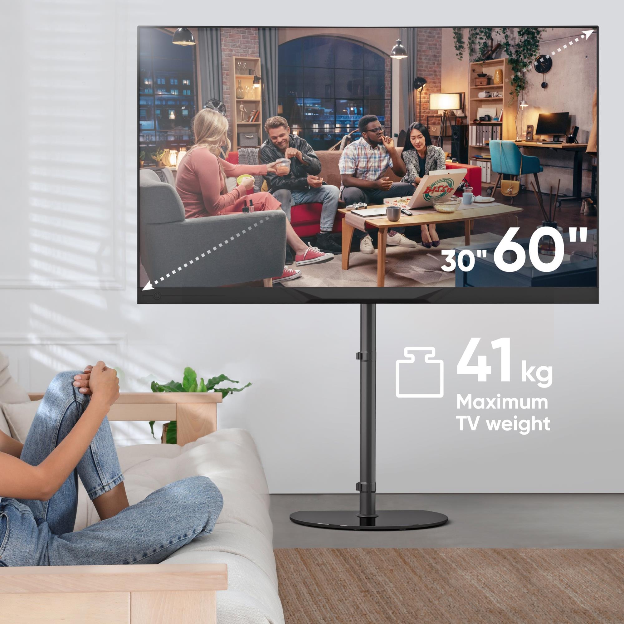 TV SET ACC FLOOR STAND /30-60"/BLACK TS5060-B ONKRON - Image 2