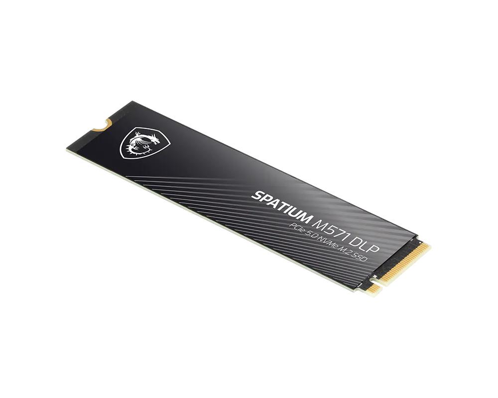 SSD MSI 1400xTBW rating MTBF 1500000 h Read speed 14500 MB/s Write speed 11000 MB/s NVMe Yes PCI Express 5.0 M.2 2000 GB SPATIUM M571 DLP PCIe 5.0 NVMe M.2 S78-440Q1K0-P83 - Image 5