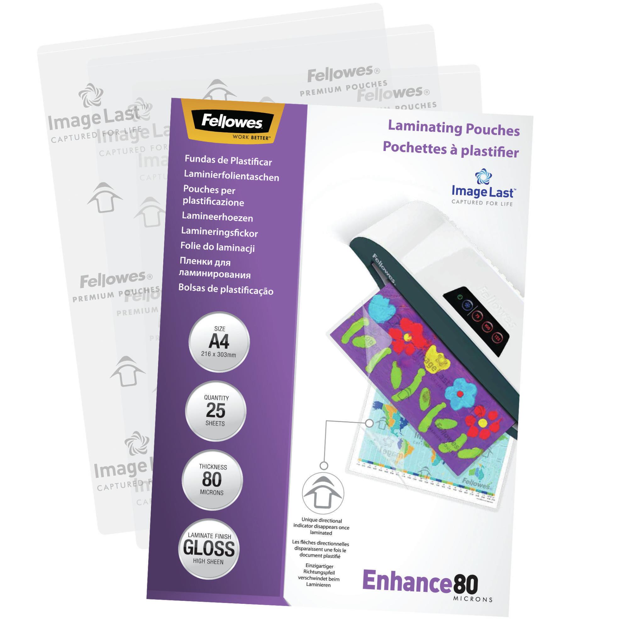 LAMINATOR POUCH IMAGELAST/A4 80 25PCS 5396205 FELLOWES - Image 5
