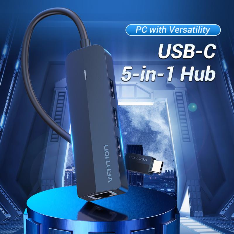 I/O HUB 5-IN-1 USB-C/0.15M TGOBB VENTION - Image 3