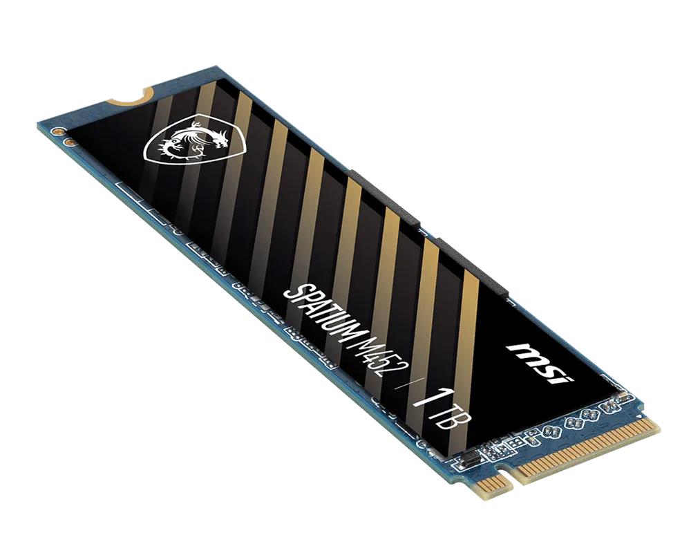 SSD MSI 300xTBW rating MTBF 1500000 h Read speed 3600 MB/s Write speed 3100 MB/s NVMe Yes PCI Express 4.0 M.2 1000 GB SPATIUM M452 S78-440L970-P83 - Image 4