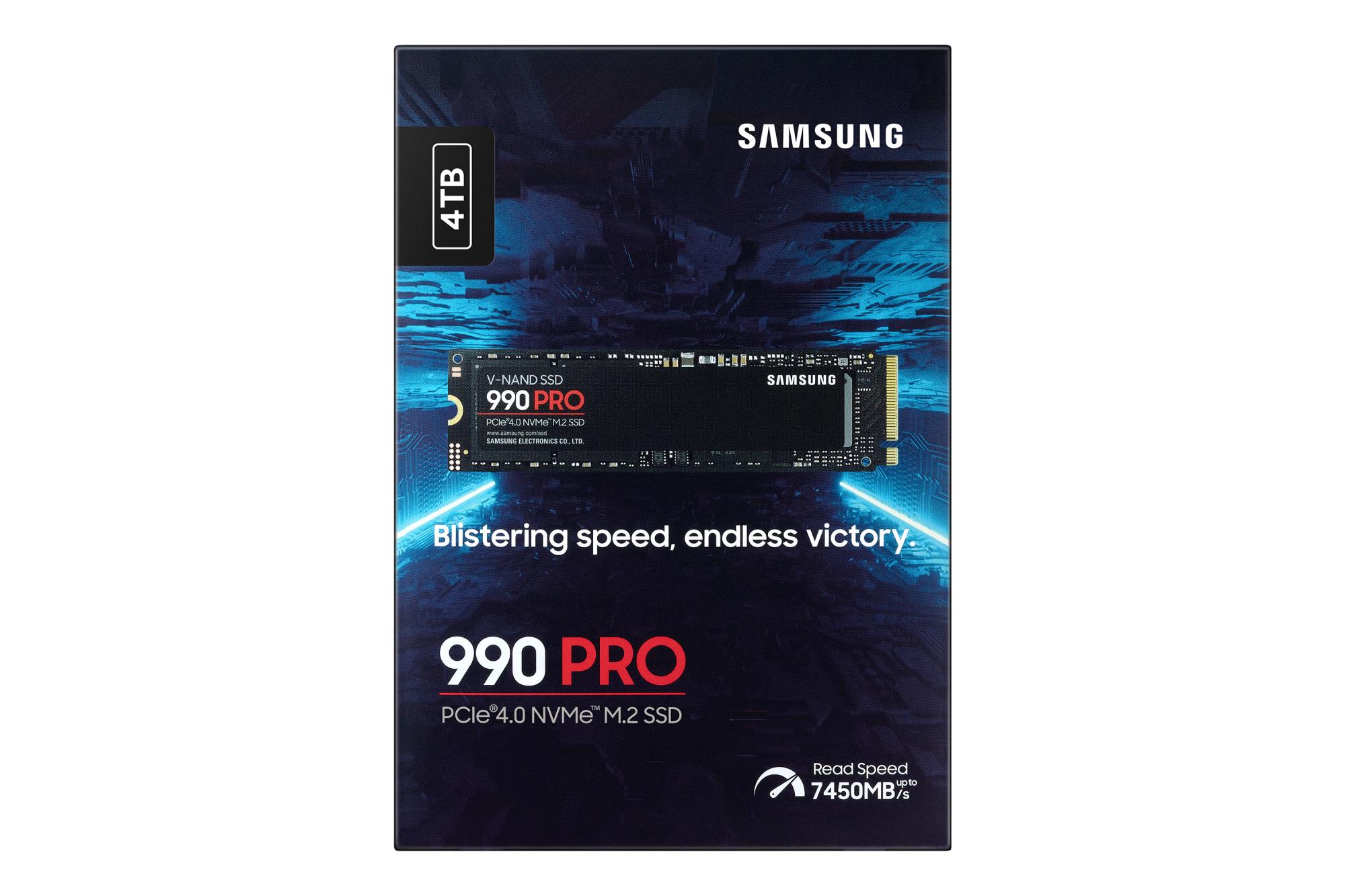 SSD SAMSUNG 990 PRO 4TB M.2 PCIe Gen4 NVMe TLC Write speed 6900 MBytes/sec Read speed 7450 MBytes/sec 2.3mm TBW 2400 TB MTBF 1500000 hours MZ-V9P4T0BW - Image 5