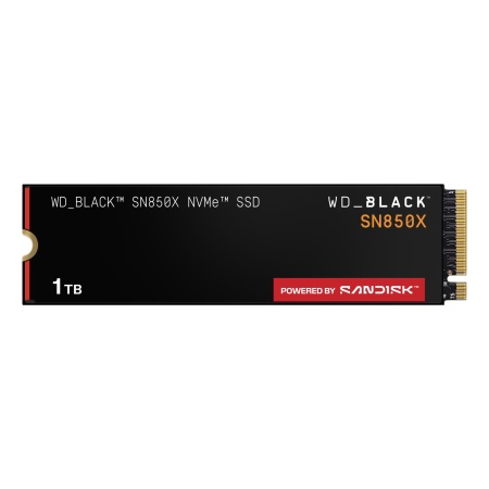 SSD SANDISK 600xTBW rating Read speed 7300 MB/s Write speed 6300 MB/s NVMe Yes PCI Express 4.0 M.2 1000 GB POWERED BY SANDISK Black SN850X WDS100T2X0E