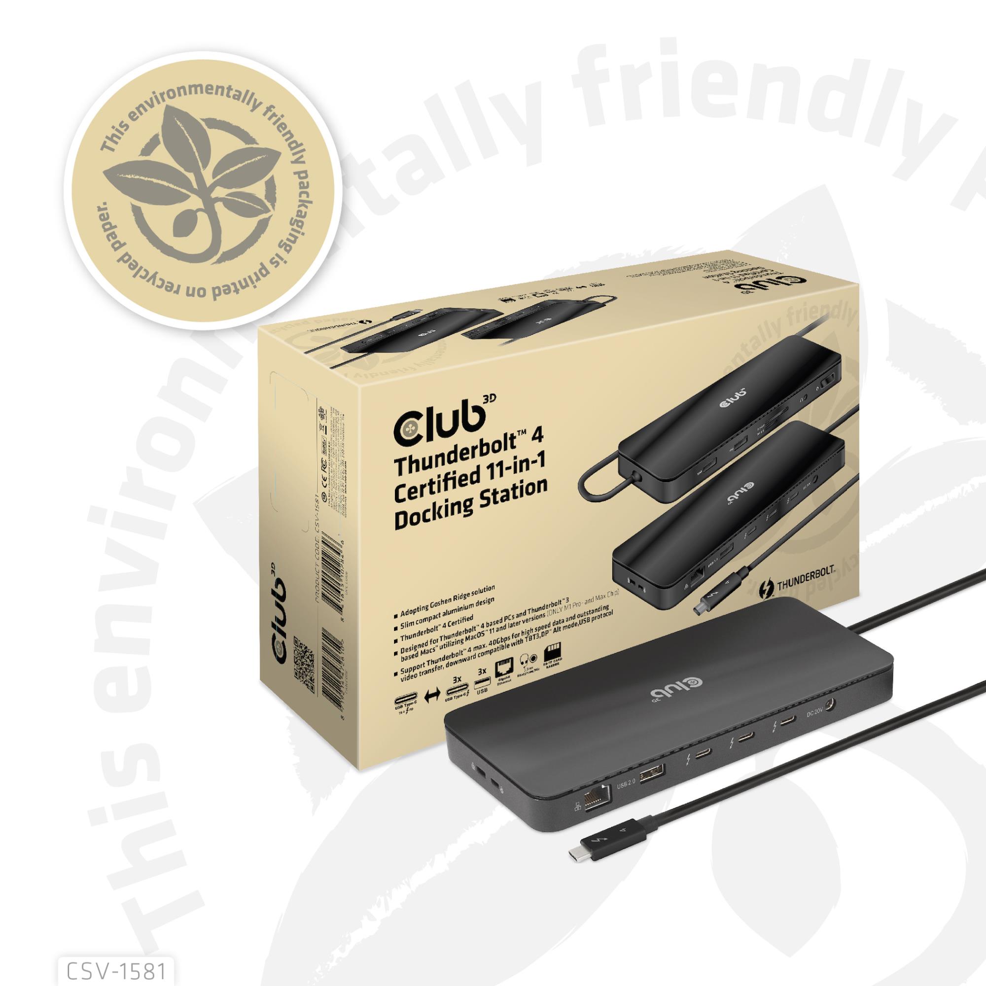 NB ACC DOCKING STATION 11IN1/THUNDERBOLT CSV-1581 CLUB3D - Image 16