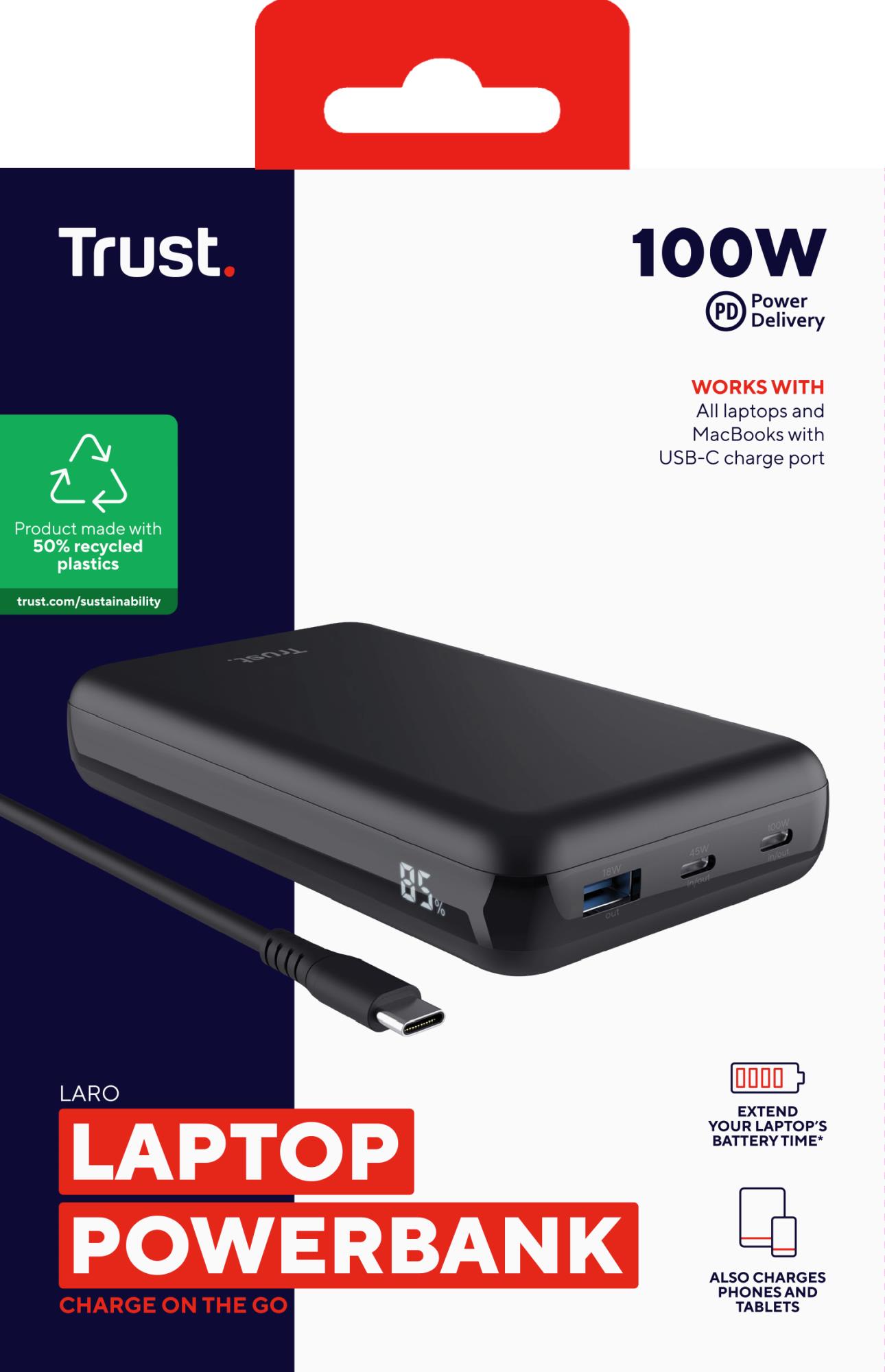 POWER BANK USB 100W LAPTOP/LARO 25240 TRUST - Image 9