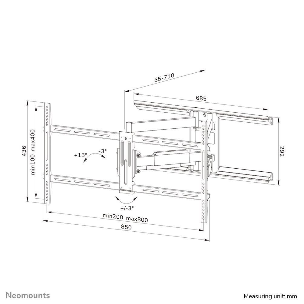 TV SET ACC WALL MOUNT/WL40-550BL18 NEOMOUNTS - Image 17