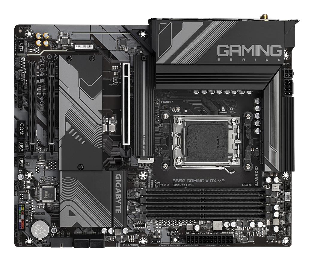Mainboard GIGABYTE AMD B650 Socket AM5 ATX RAM DDR5-SDRAM 4xSlots Wi-Fi Yes Bluetooth Yes 3xNumber of M.2 (M) slots B650 GAMING X AX V2 1.2 B650GAMINGXAXV21.2 - Image 4