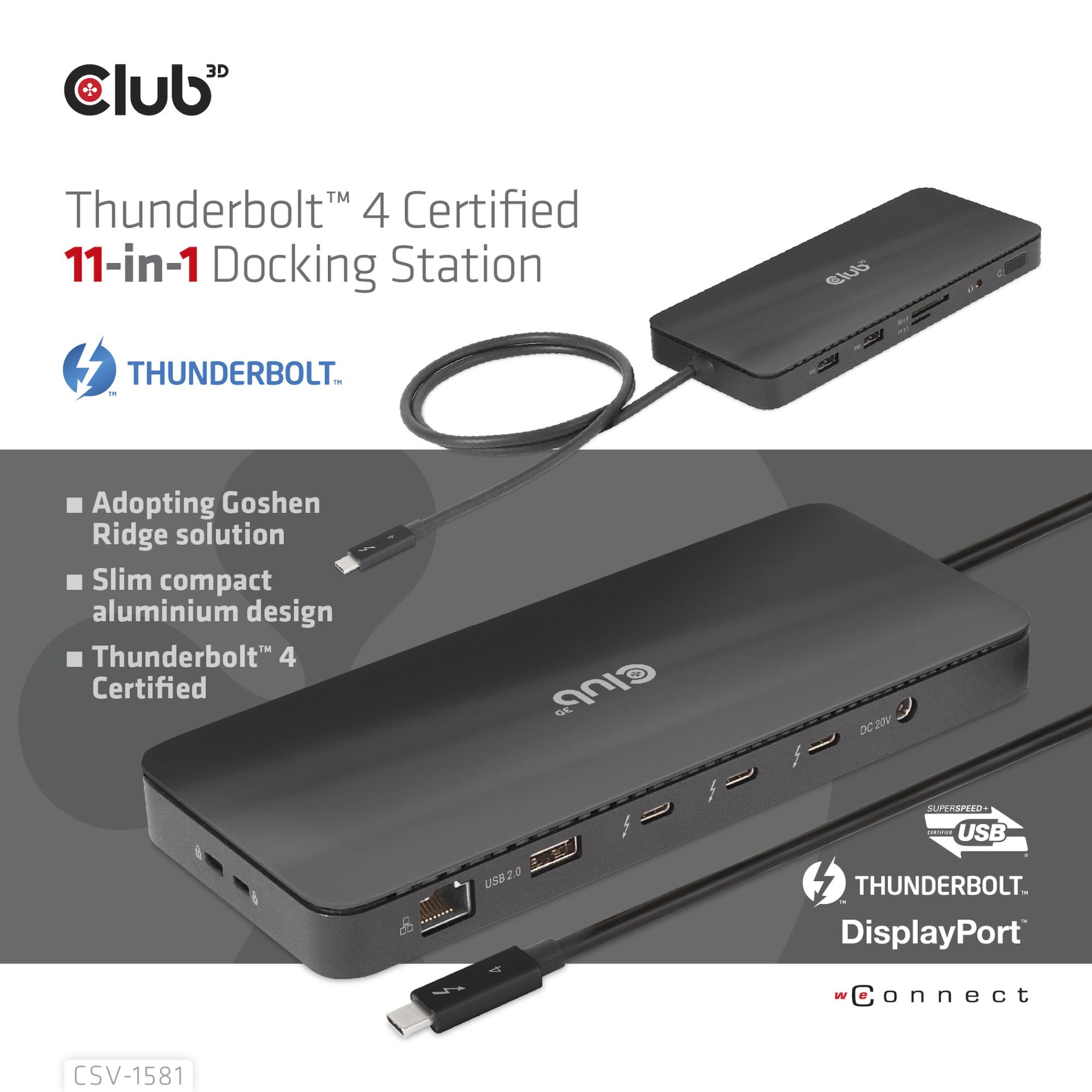 NB ACC DOCKING STATION 11IN1/THUNDERBOLT CSV-1581 CLUB3D - Image 8