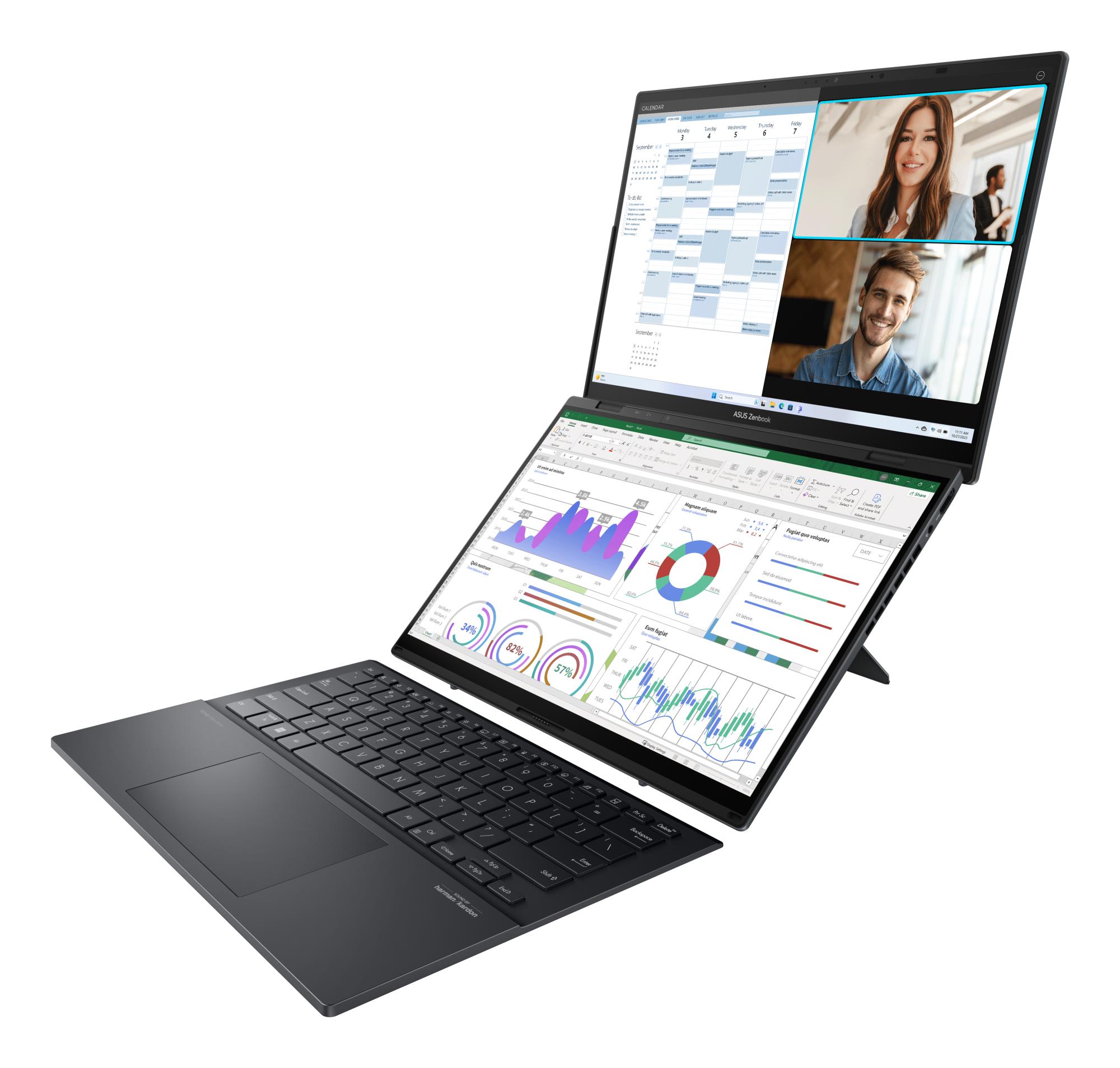 Notebook ASUS ZenBook Series DUO UX8406CA-PZ009W CPU Core Ultra U9-285H 2900 MHz 14" Touchscreen 2880x1800 RAM 32GB LPDDR5x SSD 2TB Intel Arc Graphics Integrated ENG Windows 11 Home Grey 1.65 kg 90NB14X1-M00820 - Image 6