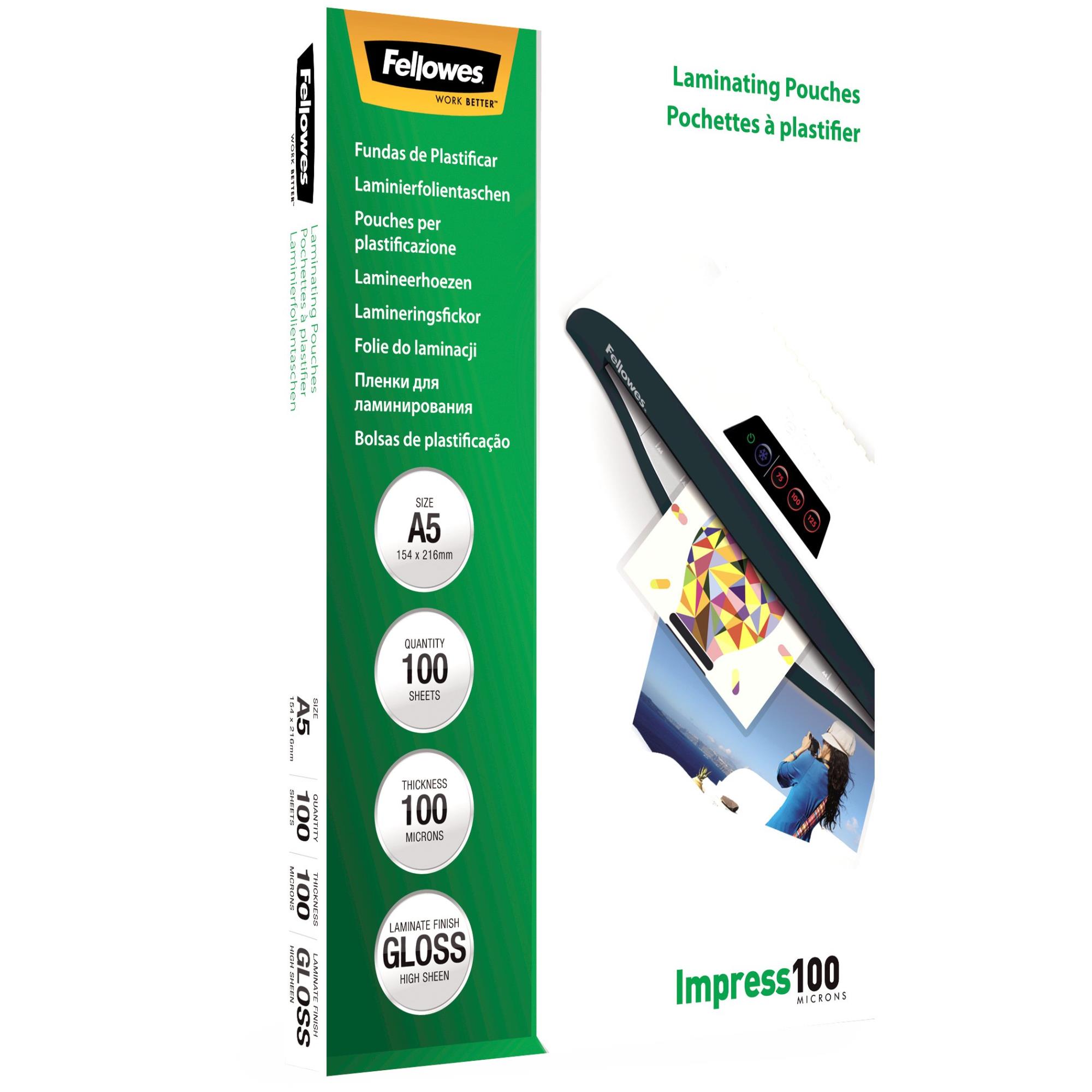 LAMINATOR POUCH GLOSSY/A5 100 100PCS 5351002 FELLOWES - Image 4