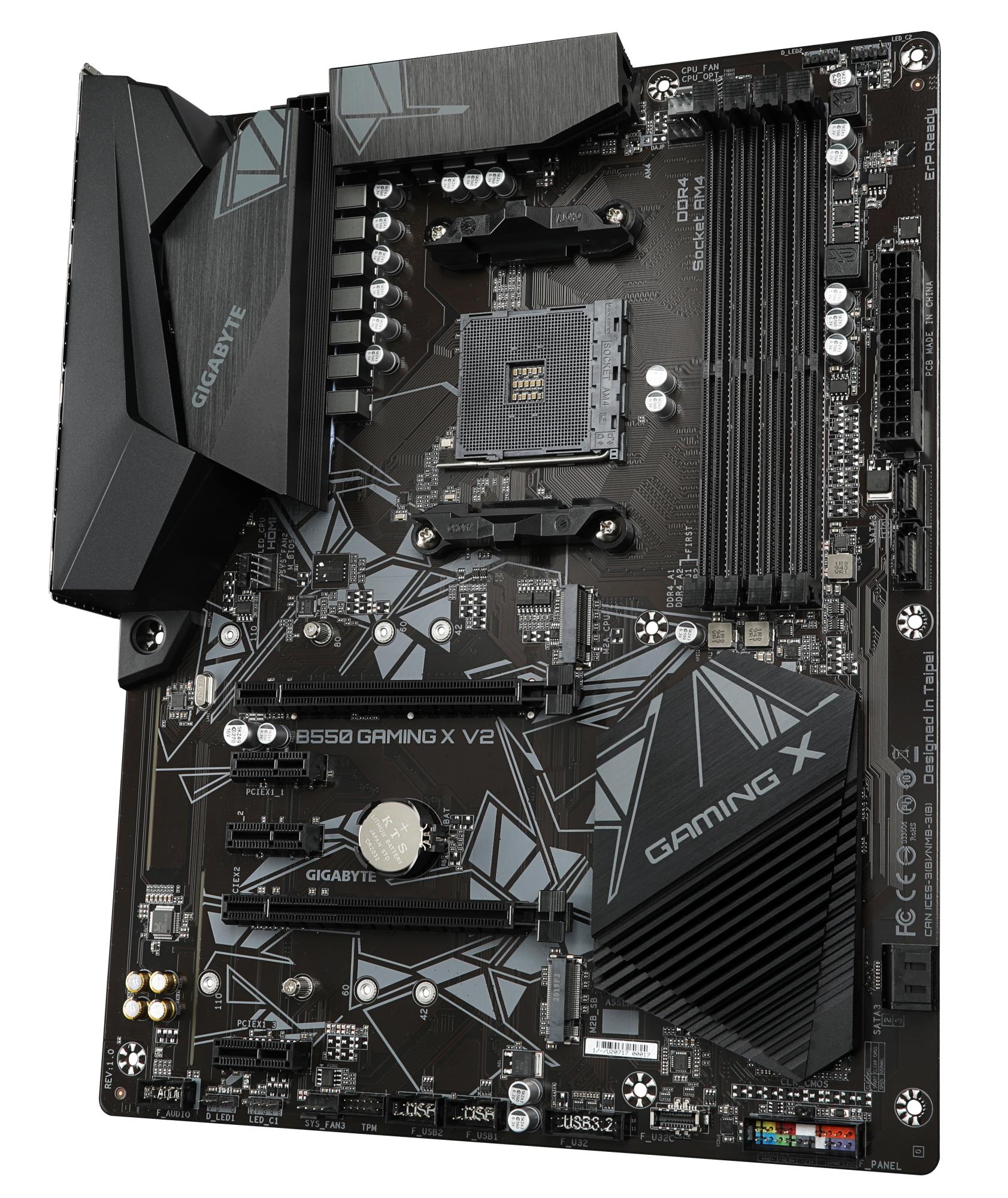 Mainboard GIGABYTE AMD B550 Socket AM4 ATX RAM DDR4-SDRAM 4xSlots 2xNumber of M.2 (M) slots B550 GAMING X V2 (rev. 1.3) B550GAMINGXV21.3 - Image 4