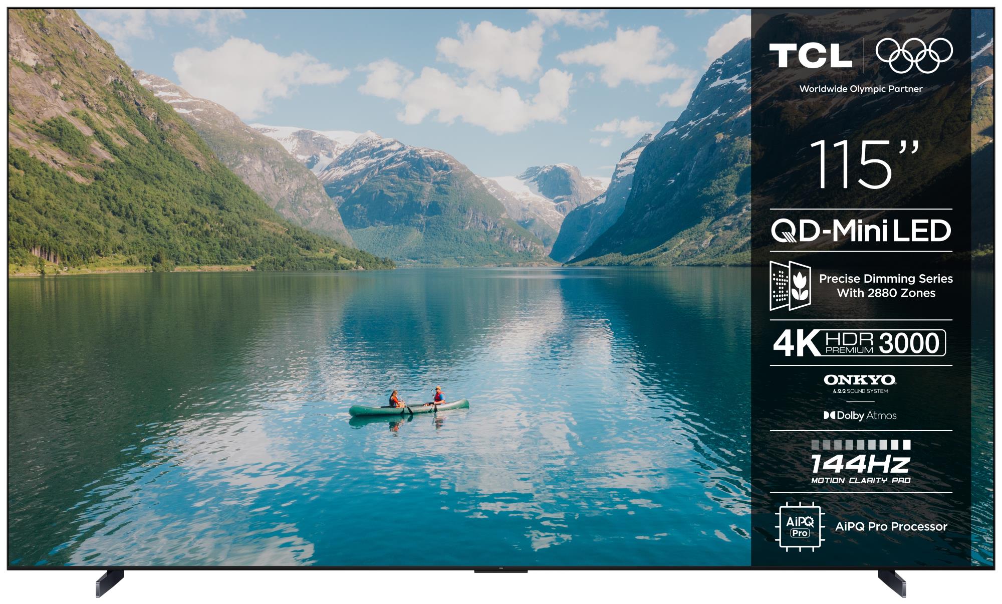 TV Set TCL 115 " 4K Ultra HD 3840 x 2160 pixels Flat 16:9 QD-Mini LED 115C7K