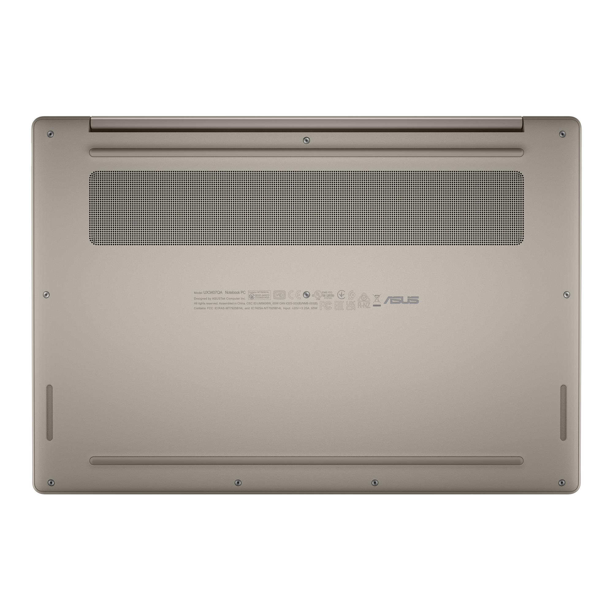 Notebook ASUS ZenBook Series UX3407QA-QD202W CPU Qualcomm Snapdragon X1-26-100 3 GHz 14 " 1920 x 1200 pixels RAM 16 GB LPDDR5x-SDRAM SSD 512 GB Discrete graphics Not available On-board graphics Yes OS installed Windows 11 Home Colour Beige Weight 980 g 90NB1501-M00E30 - Image 12